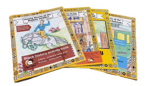 Sip Juice & Color History Online Kids' Black History Painting Party Four-Book Bundle